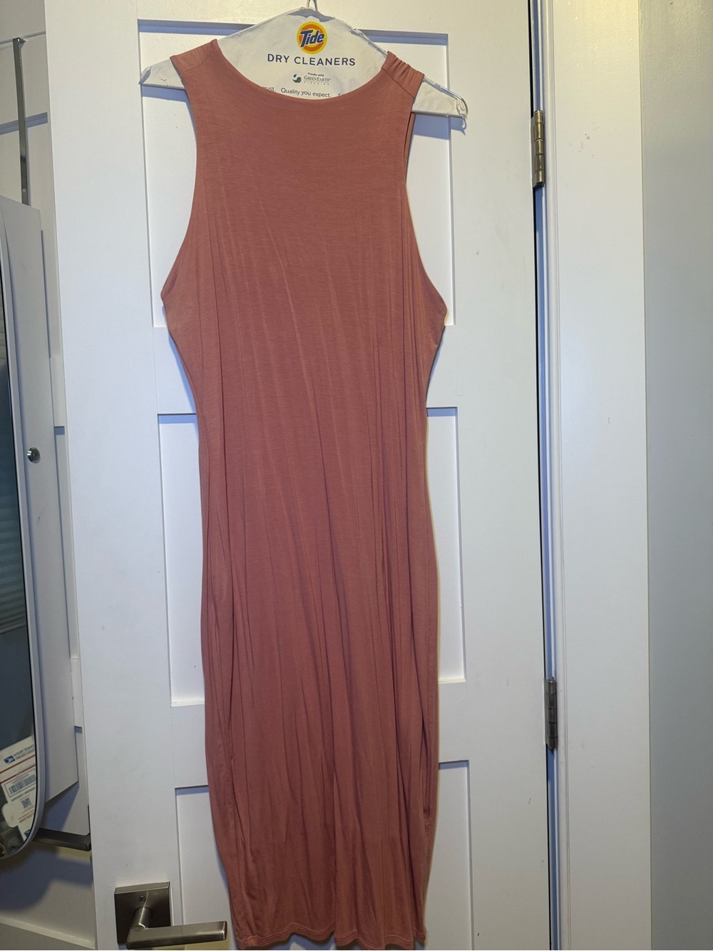 Charlotte Russe Blush Bodycon Midi Dress | Size Large